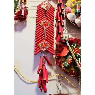 Mô hình dây pháo thủ công trang trí tết-TâmKemDecor
