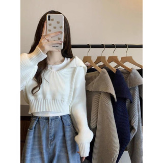 Set áo len croptop chất dày dặn hàng QC