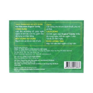 Kẹo Eugica candy mega hộp 100 viên