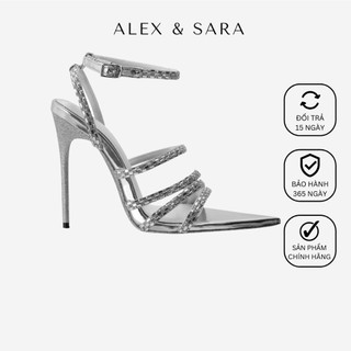 Giày cao gót nữ Eirian Heels màu bạc đính đá nhập cao cấp, sang trọng đẳng cấp cho nàng ALEX & SARA | AL200