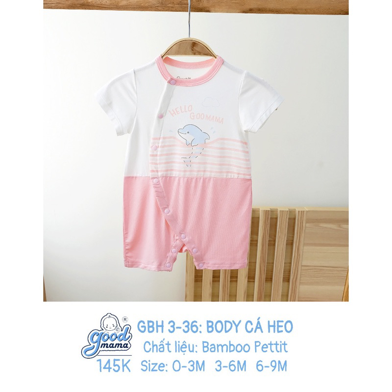 [GOODMAMA] bộ body cộc cho bé trai bé gái hãng goodmama