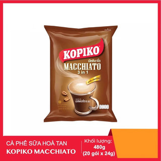 Cà Phê Hòa Tan Kopiko Macchiato Thái Lan bịch 480g