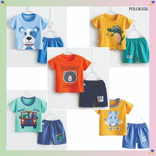 BỘ QUẦN ÁO MẶC NHÀ CHO BÉ TRAI TRẺ EM KIỂU HÀN HỌA TIẾT HOẠT HÌNH TỪ 2,3,4,5,6 TUỔI 100% COTTON THOÁNG MÁT. MỀM MỊN