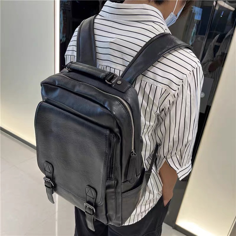 Balo da thời trang nam nữ balo da PU cao cấp chống nước cặp đi học đi chơi