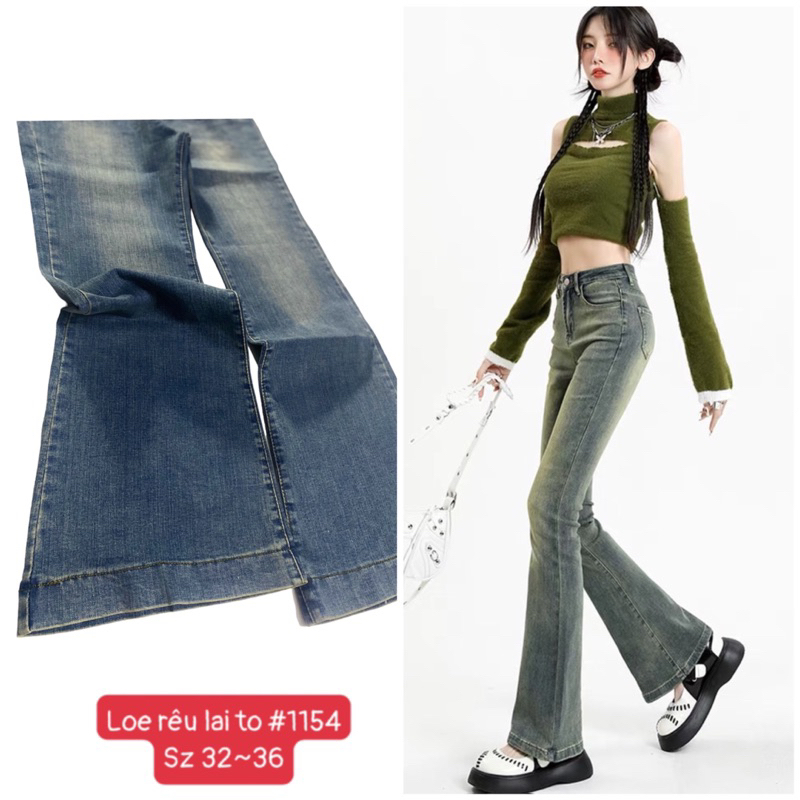 Quần Jeans Ống Loe #bigsize màu hót SIÊU CO GIÃN