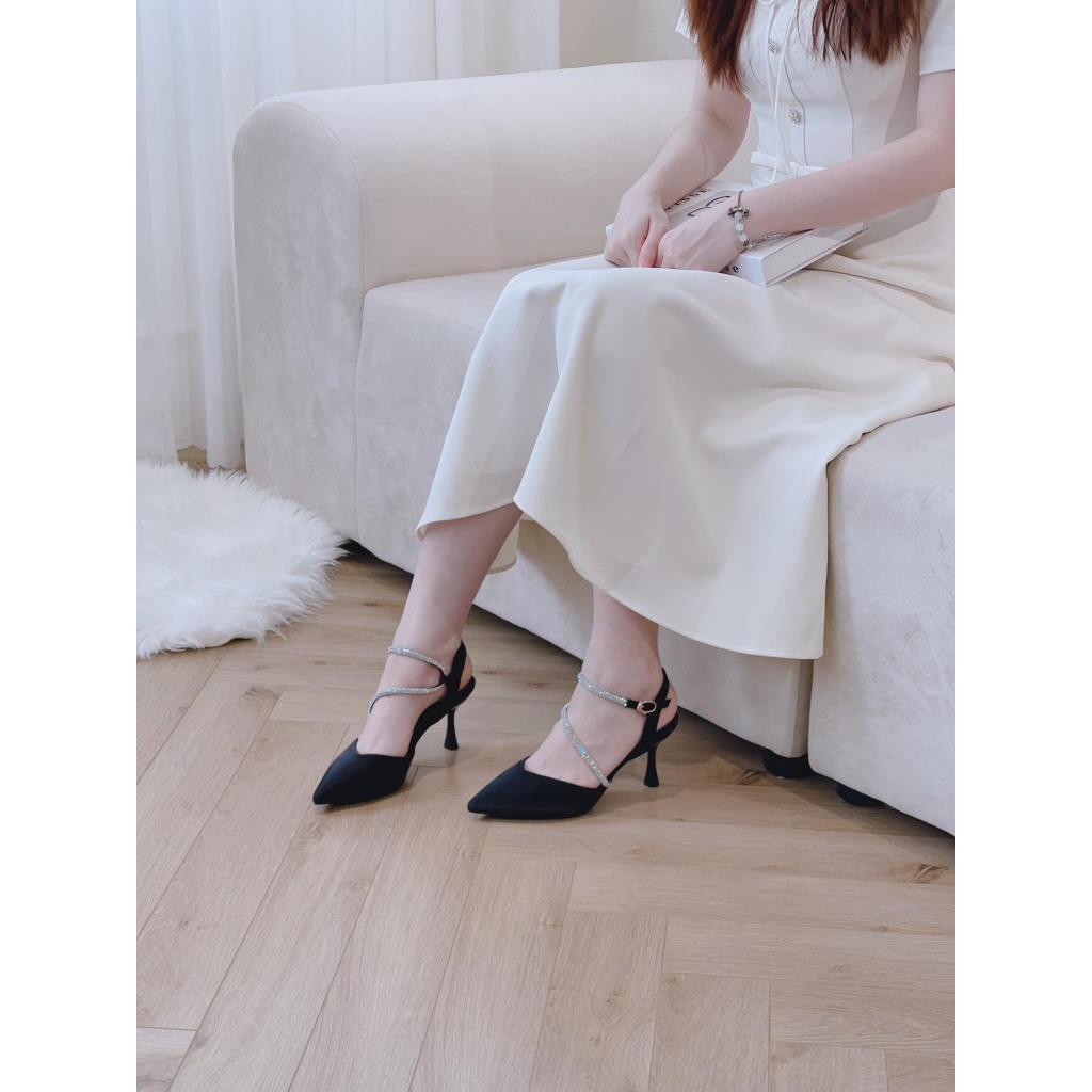 Giày cao gót bít mũi gót nhọn cao 5p hàng QC cao cấp fulbox 6388-20 - HACHI SHOES