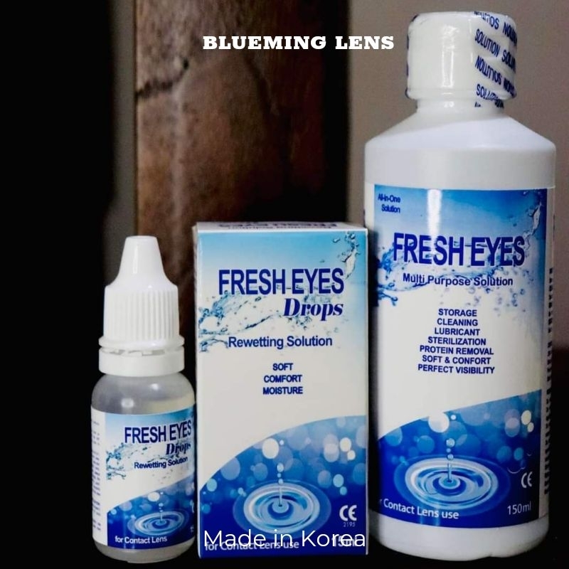 Nước ngâm lens, nước nhỏ mắt FRESH chuyên dụng dành cho kính áp tròng