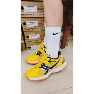 Giày Hỏa Trâu Vàng cao cấp siêu cày sân bê tông chuyên cầu lông bóng chuyền có tặng kèm tất