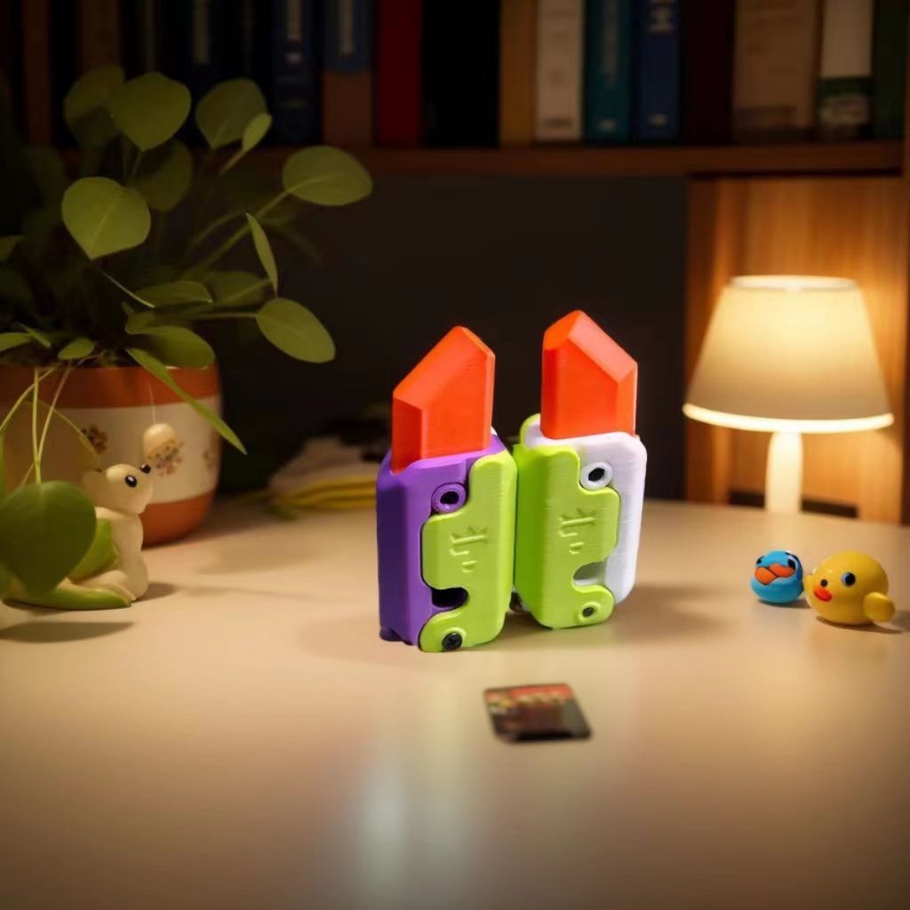 Đồ Chơi Thẻ Nhấn Tạo Hình Cà Rốt Dao In 3d Dễ Thương Cho Bé