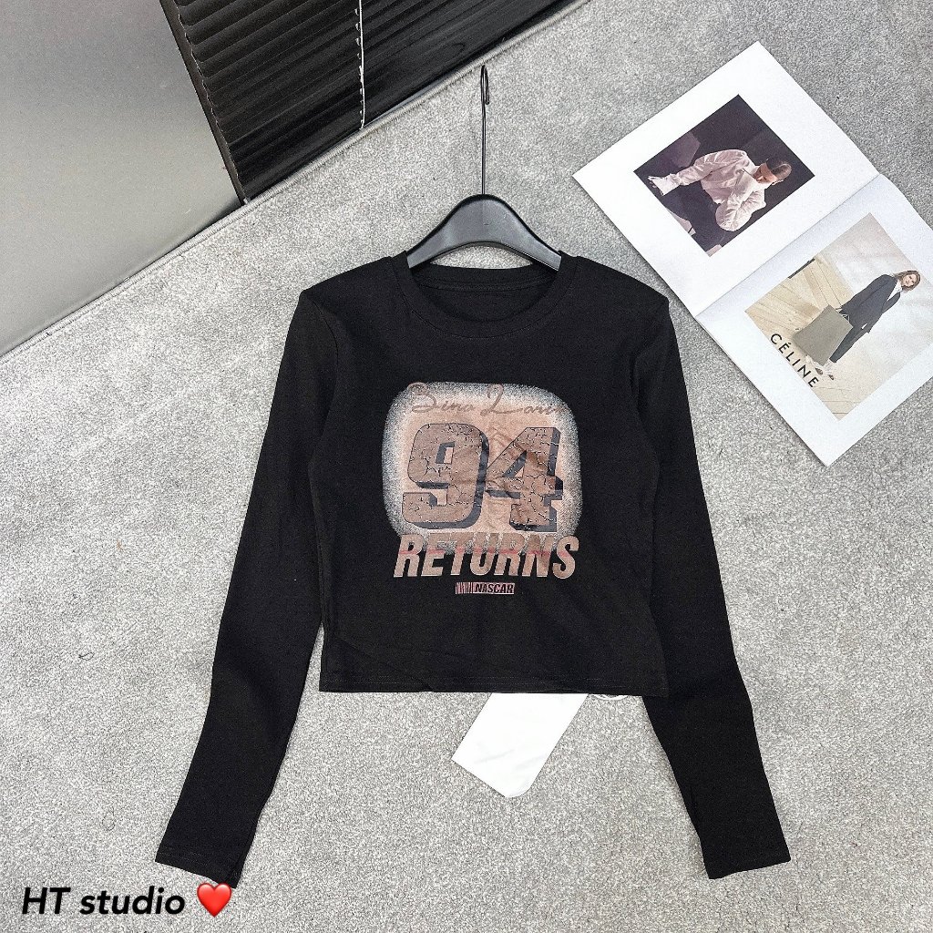 Áo thun nữ dáng ngắn rút dây số 94 co dãn AL26