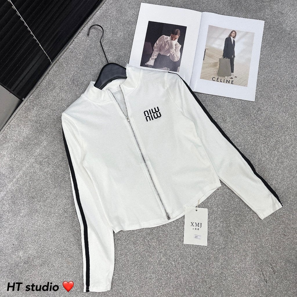 Áo khoác thun nữ chữ miu mặc thu đông hàng loại 1 co dãn AL25