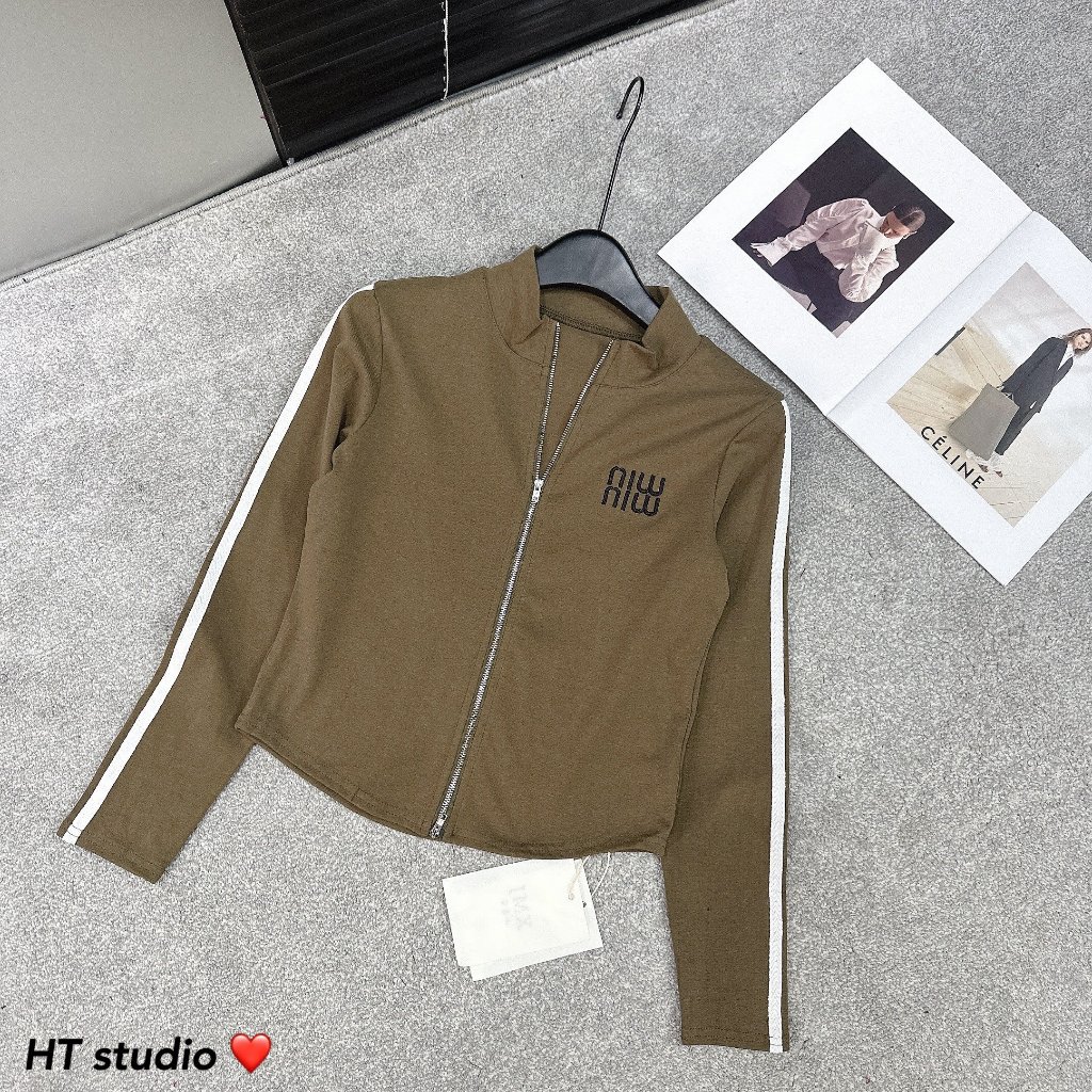 Áo khoác thun nữ chữ miu mặc thu đông hàng loại 1 co dãn AL25