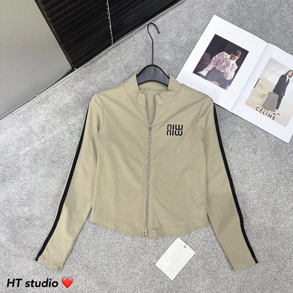 Áo khoác thun nữ chữ miu mặc thu đông hàng loại 1 co dãn AL25