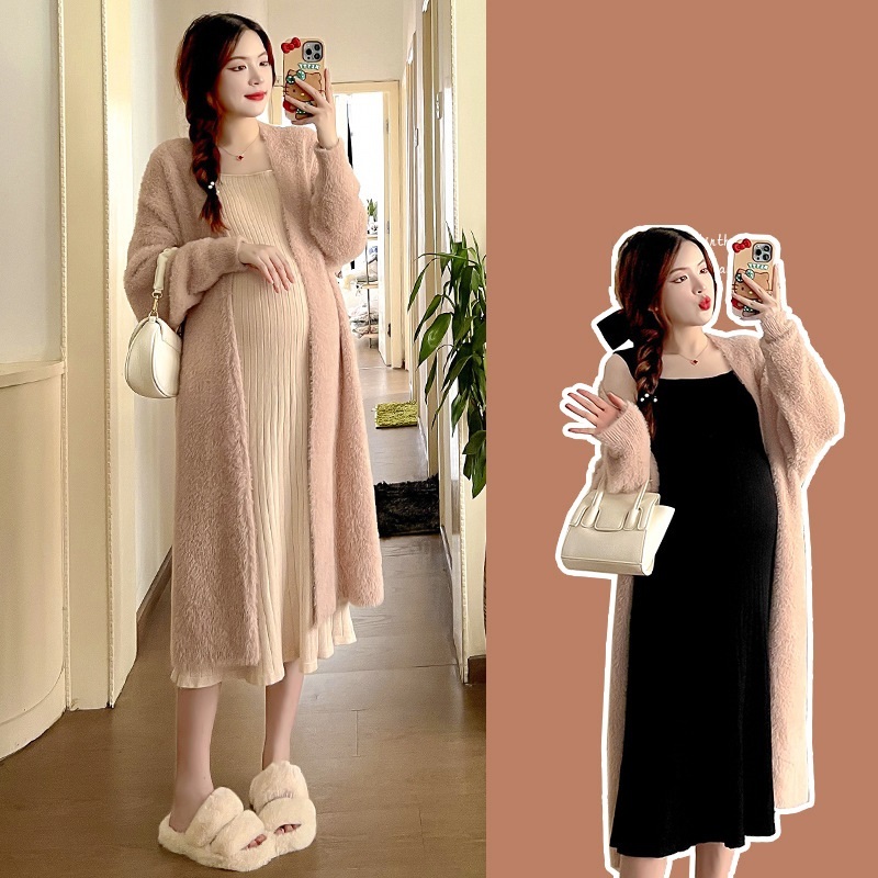 Set Áo Cardigan Dài Váy Len 2 Dây SAV54