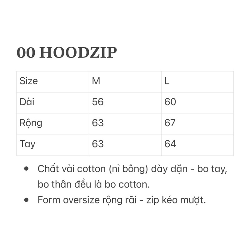 Áo khoác 𝟎𝟎 𝐇𝐎𝐎𝐃𝐙𝐈𝐏