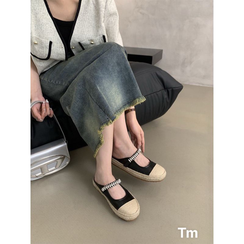 Giày sục mũi cói đế êm
