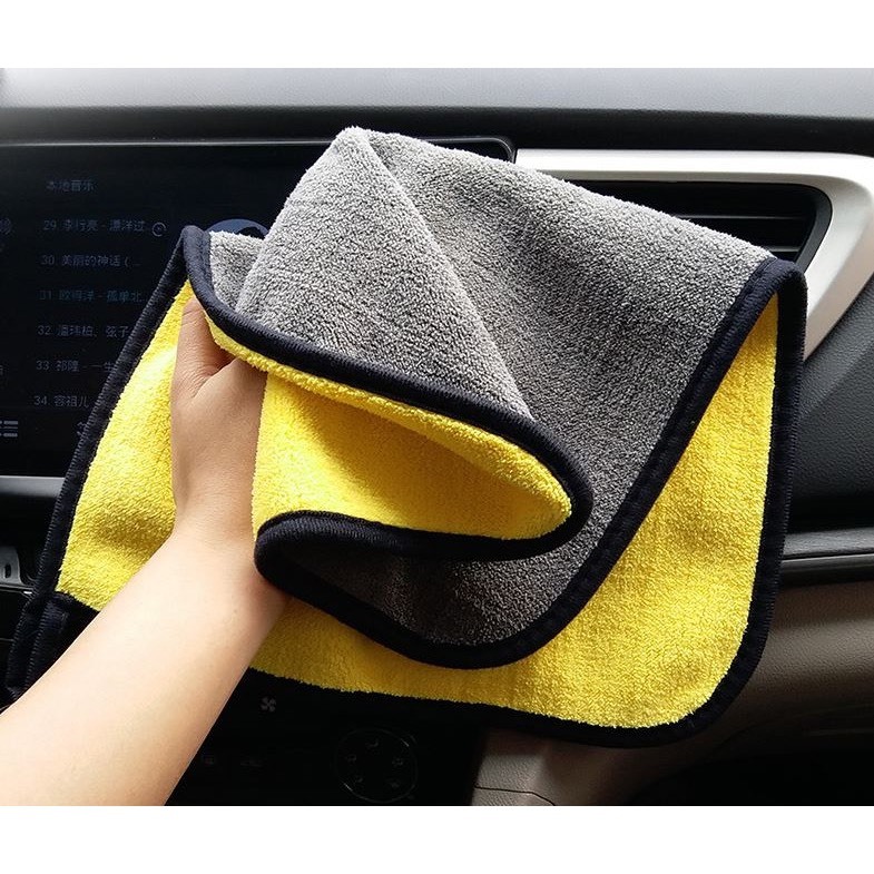 Khăn Lau Xe Ô Tô Xe Hơi Chuyên Dụng Siêu Thấm Hút - Khăn Lau Rửa Xe Hơi Ô Tô Lau Bếp Lau Kính 2 Lớp Cao Cấp