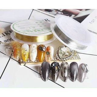 Cuộn Đồng Trang Trí - Dây Kẽm Mỏng Sợi Nhỏ Trang Trí Nail - Cuộn Đồng Dây 0.2mm Cực Mảnh Tạo Hình Dễ Dàng - Sơri Nail