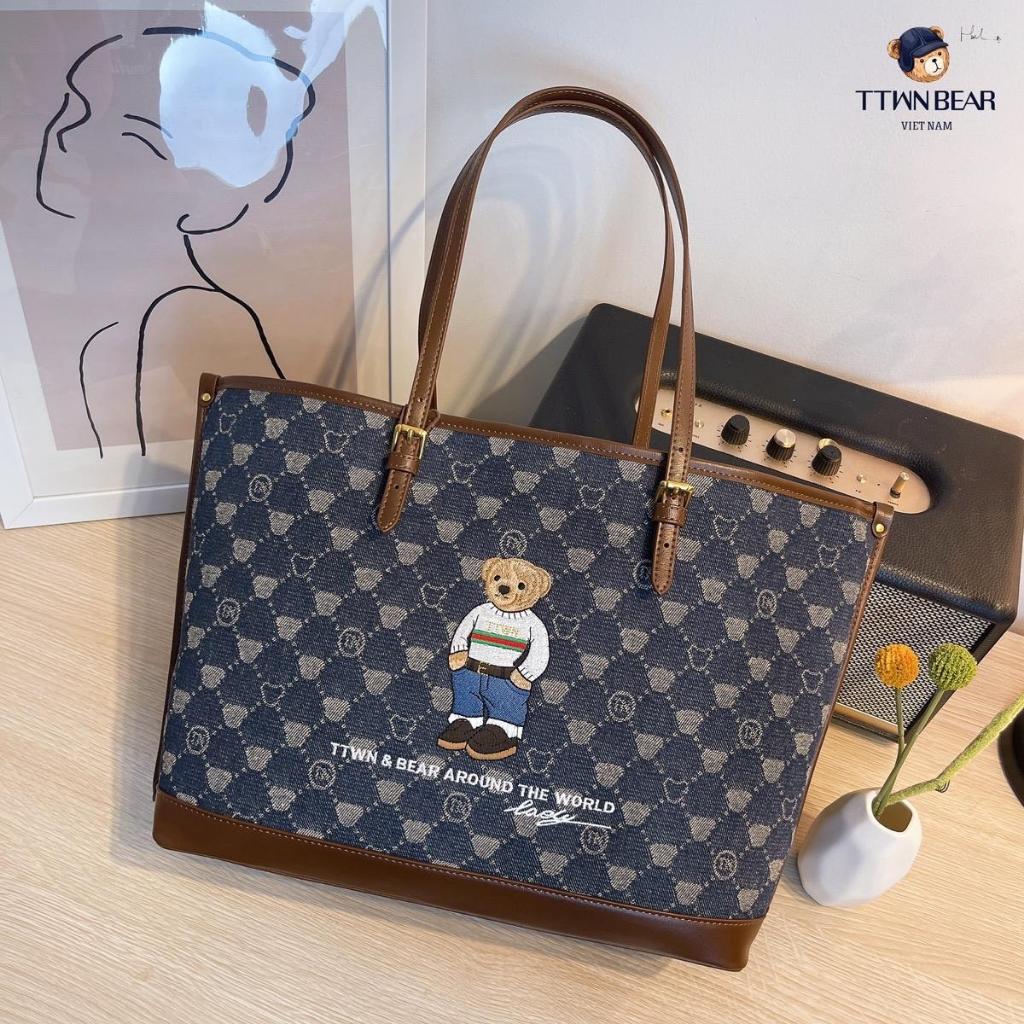 Túi Xách Dáng Tote Canvas Xanh TN3418