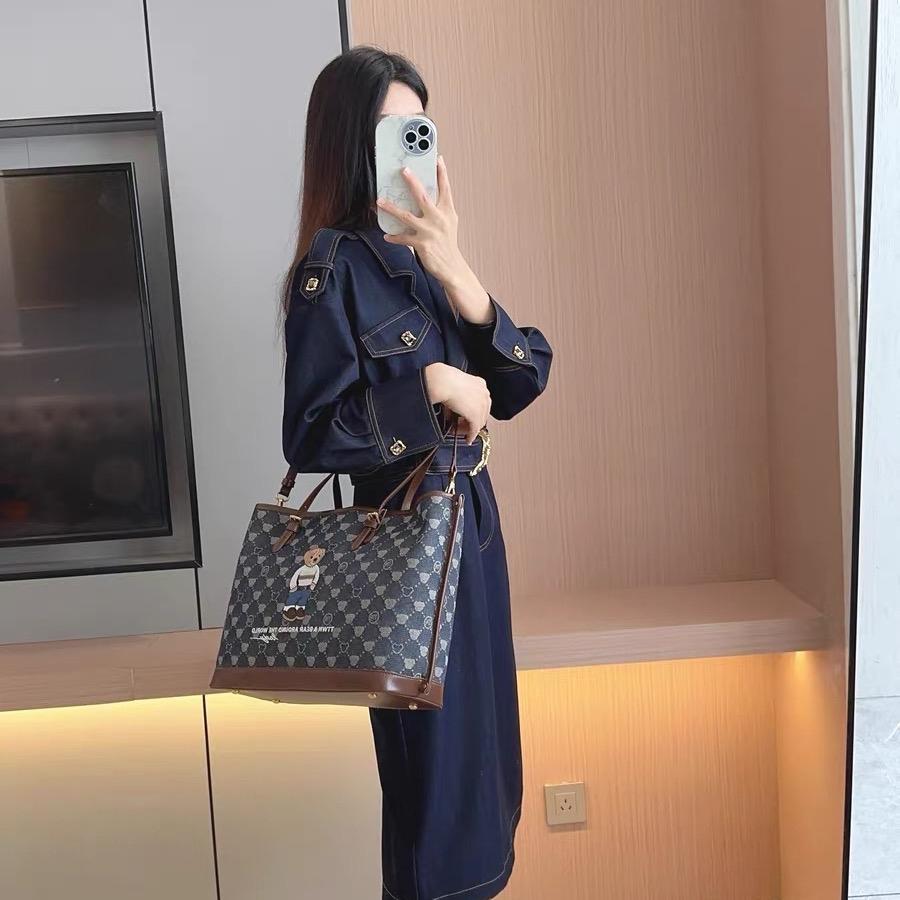 Túi Xách Dáng Tote Canvas Xanh TN3418