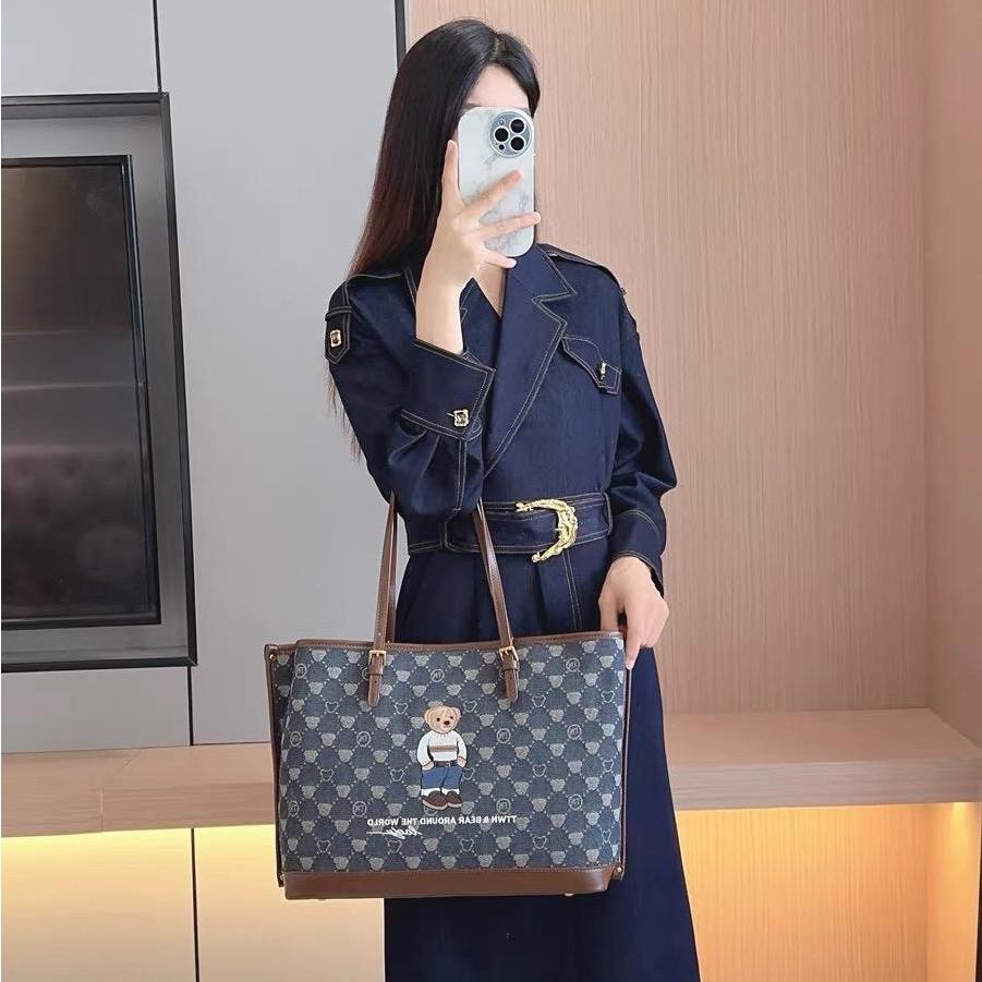 Túi Xách Dáng Tote Canvas Xanh TN3418