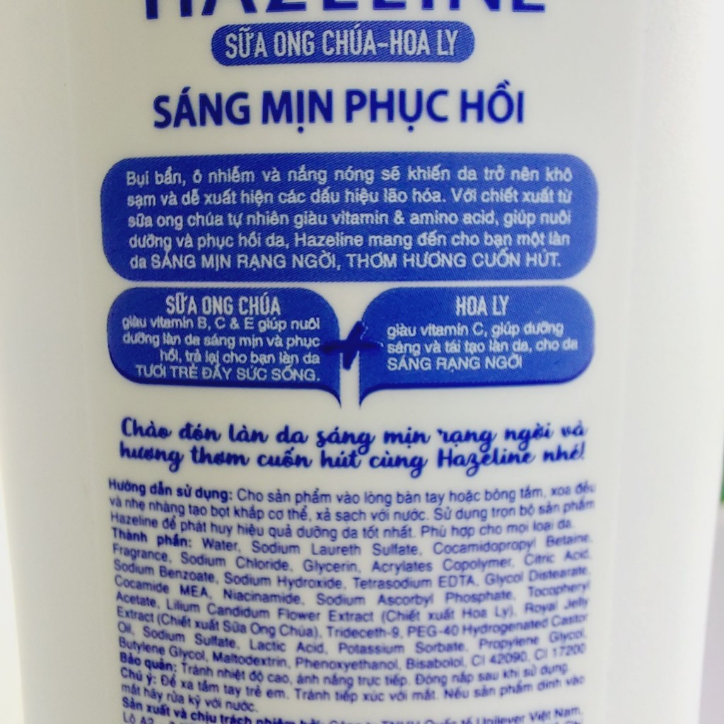 Sữa tắm hàng khuyến mãi Hazeline / Lifebuoy