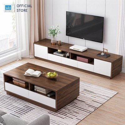 [Chỉ giao lắp tại TP.HCM] Kệ Tivi Và Bàn Trà Hiện Đại, Đa Năng Cho Phòng Khách SIB Decor TV83