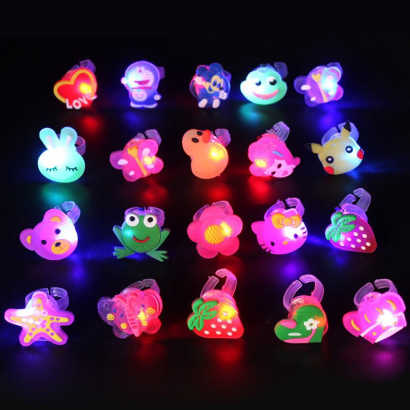 Nhẫn phát sáng nhiều mẫu, đồ chơi phụ kiện cho bé