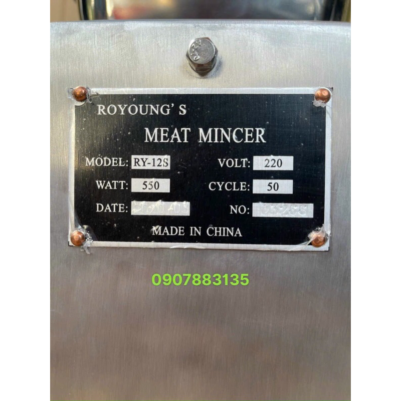 MÁY XAY THỊT CÔNG NGHIỆP INOX 304 MOTOR 3/4