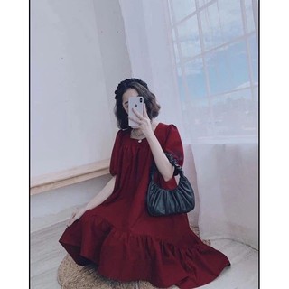 Váy bầu đuôi cá chất liệu đũi lụa M03