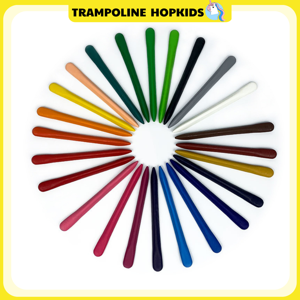 Bút Màu Hữu Cơ Cho Bé Hộp Nhựa, Bút Sáp Màu Tự Nhiên An Toàn 12/24/48 Màu, Không Bẩn Tay Và Quần Áo