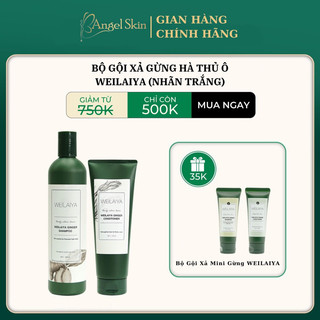 Cặp dầu gội xả gừng trắng kích mọc tóc Weilaiya Ginger