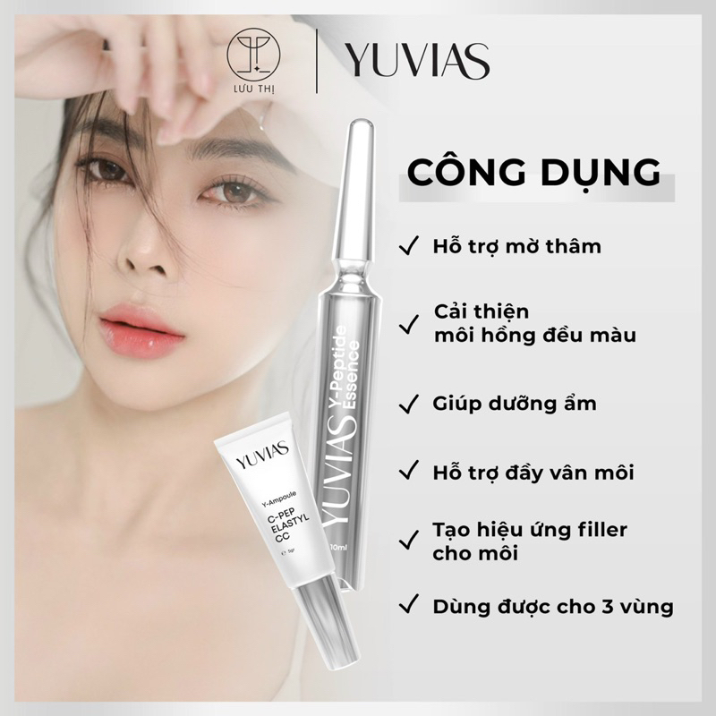 Khử thâm môi YUVIAS dưỡng ẩm môi làm hồng môi, ti, bikini - tặng kèm son dưỡng căng mọng fille