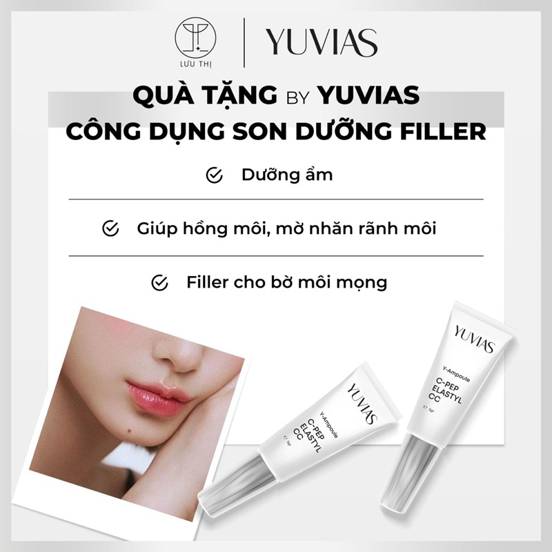 Khử thâm môi YUVIAS dưỡng ẩm môi làm hồng môi, ti, bikini - tặng kèm son dưỡng căng mọng fille