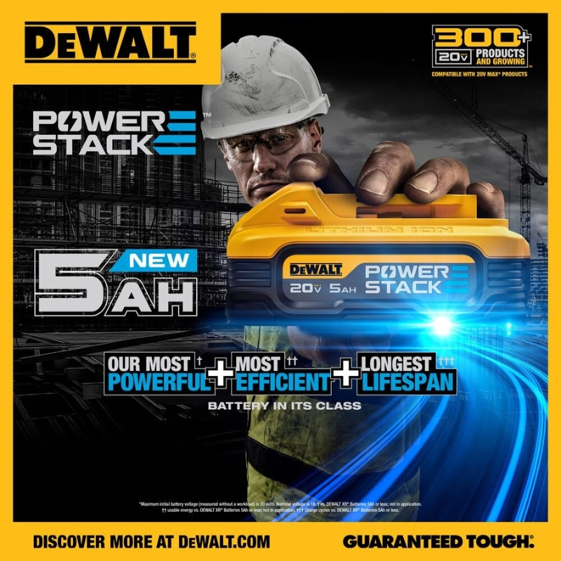 Pin Dewalt 20V  Powerstack DEWALT DCB0520 ( Hàng chính hãng đổi mới 1 năm)