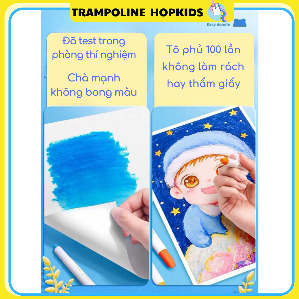 Màu Sáp Dầu, Bút Sáp Vặn Bút Màu Sáp Kiêm Màu Nước Cho Bé Hopkids Màu Gốc Dầu Tan Trong Nước Dễ Làm Sạch 12/24/36/48 Màu