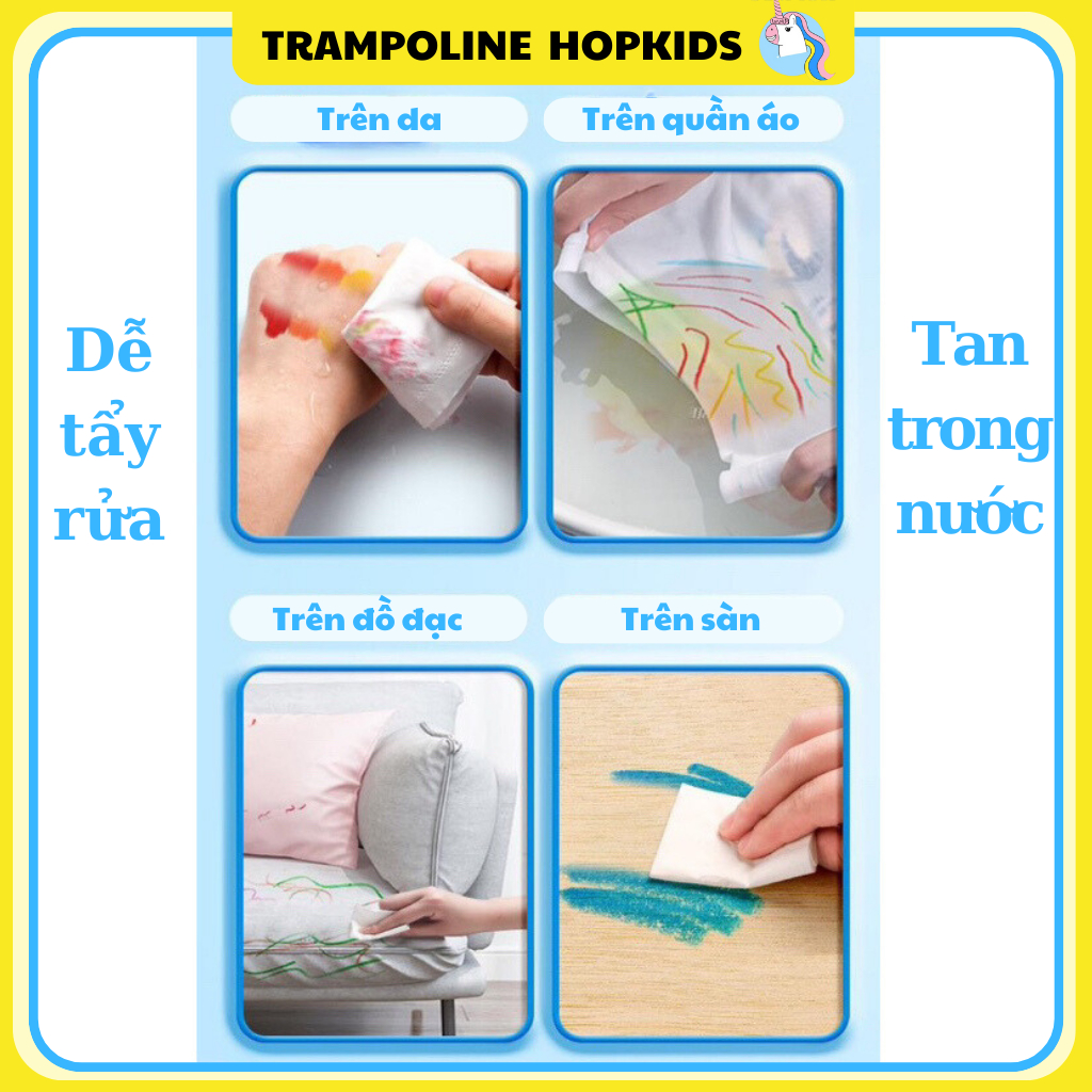 Màu Sáp Dầu, Bút Sáp Vặn Bút Màu Sáp Kiêm Màu Nước Cho Bé Hopkids Màu Gốc Dầu Tan Trong Nước Dễ Làm Sạch 12/24/36/48 Màu