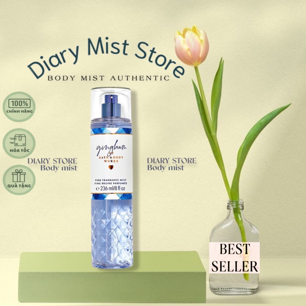 𝐃𝐢𝐚𝐫𝐲𝐦𝐢𝐬𝐭.𝐬𝐭𝐨𝐫𝐞 Xịt thơm Bath and Body Works - GINGHAM