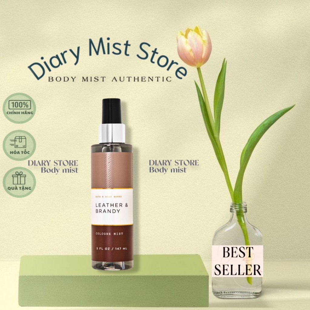 𝐃𝐢𝐚𝐫𝐲𝐦𝐢𝐬𝐭.𝐬𝐭𝐨𝐫𝐞 Xịt Thơm Toàn Thân Cologne Mist Body Mist - LEATHER & BRANDY