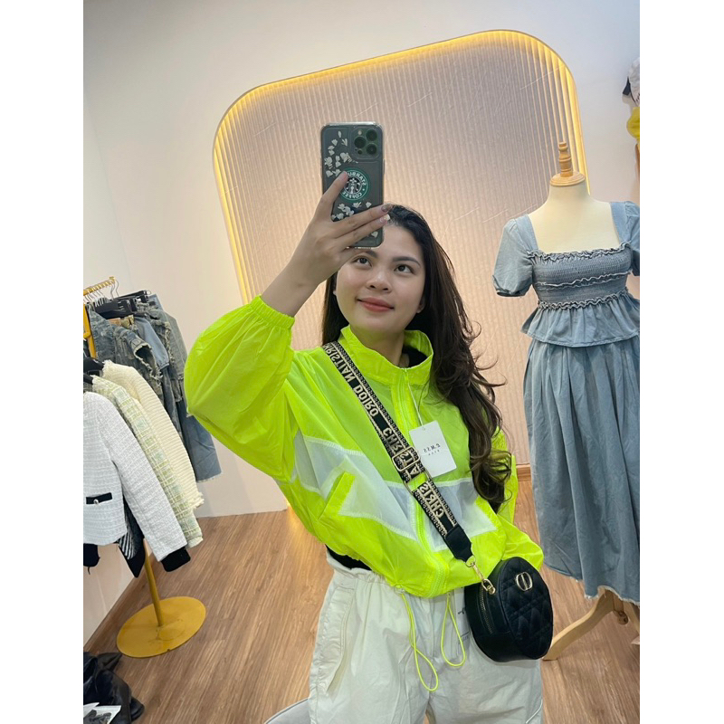 Áo khoác gió nữ hàng QC hai lớp cực ngầu