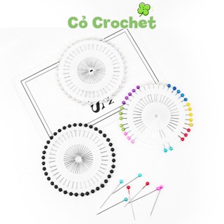  Kim định vị vỉ 40 cái nhiều màu sắc ghim cố định dùng khâu ráp thú bông búp bê tiện lợi khi đan móc len 