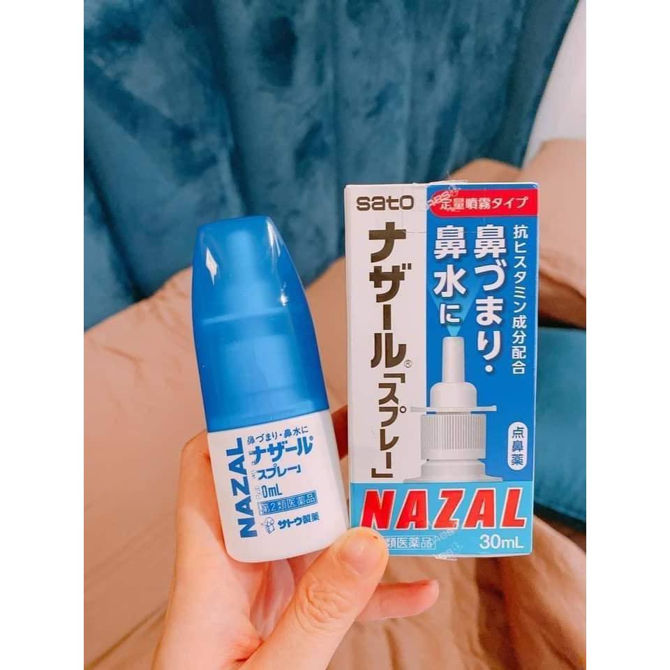 Xịt xoang mũi ngạt mũi Nazal Sato 30ml nội địa Nhật Bản