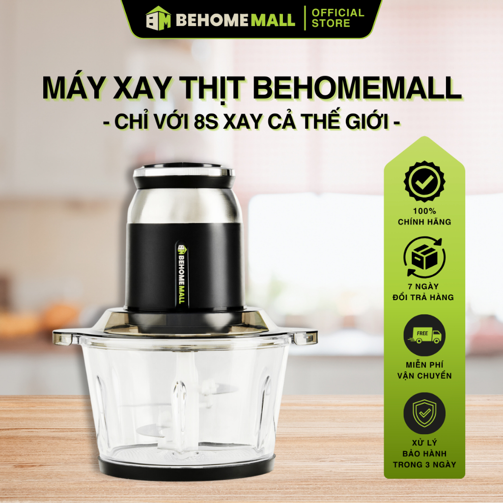 Máy xay thịt BEHOMEMALL 500W xay đa năng các loại thực phẩm BH0806