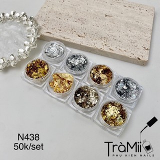 Phụ kiện nail - Set giấy bạc mix màu N438