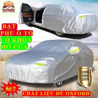Bạt Phủ Ô Tô Vải Dù Oxford Phản Quang 3 Lớp,Áo Bạc Trùm Che Bọc Xe Hơi Chống Xước Bụi Bẩn Nắng mưa