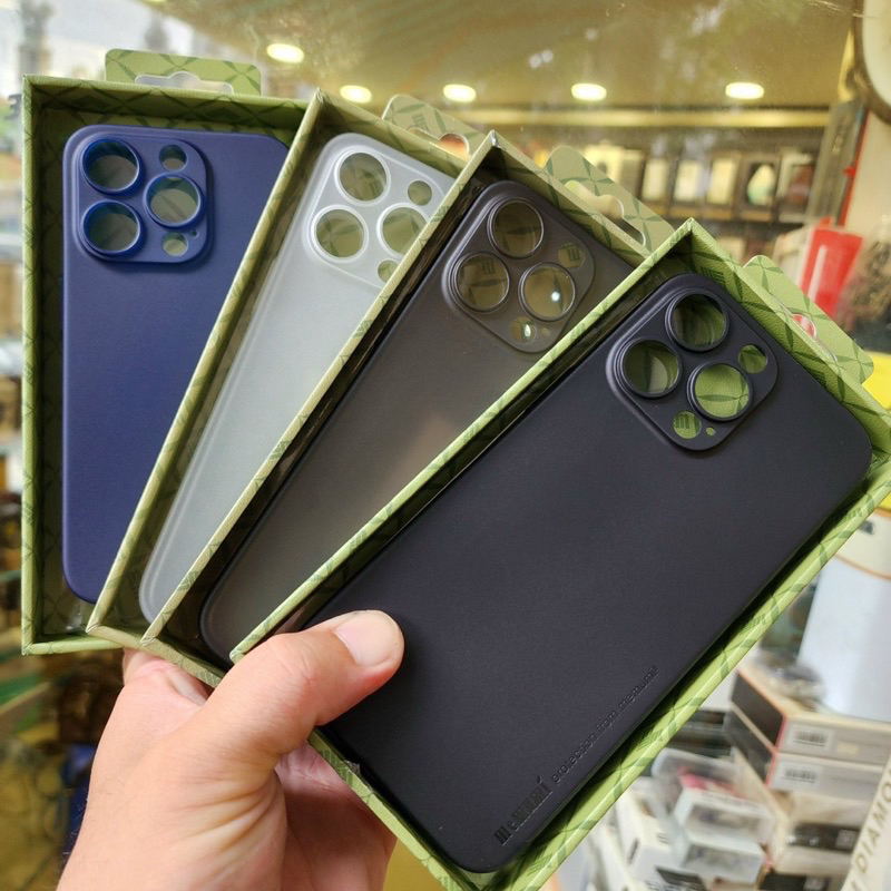 Ốp lưng Memumi nhám lụa siêu mỏng cho iPhone 15 Pro Max/ 15 Plus/ 15 Pro/ 15 bảo vệ camera chống Vân tay