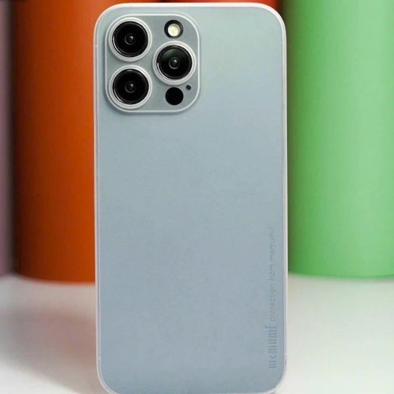 Ốp lưng Memumi nhám lụa siêu mỏng cho iPhone 15 Pro Max/ 15 Plus/ 15 Pro/ 15 bảo vệ camera chống Vân tay