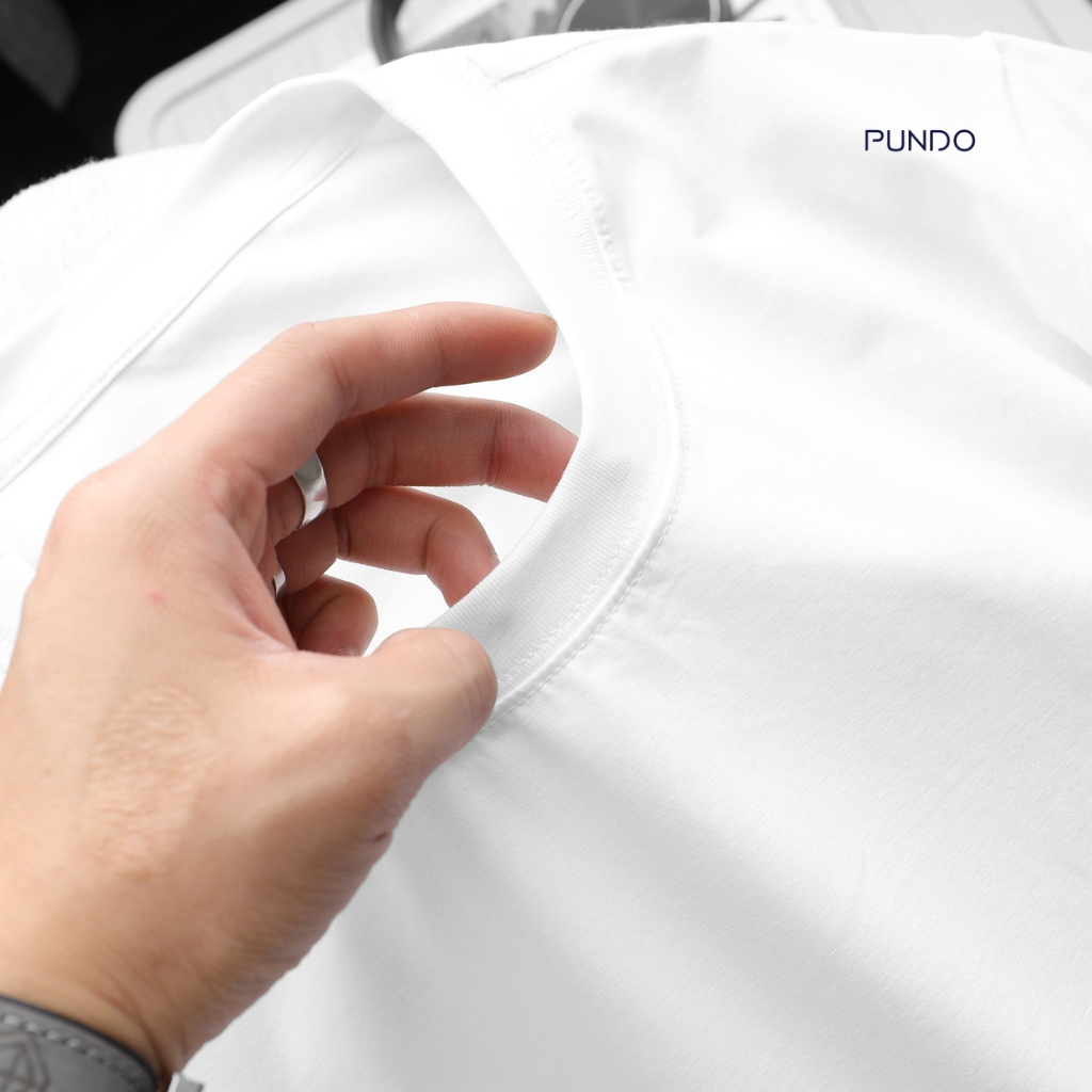 Áo thun trơn nam nữ phông unisex bigsize đến 105kg 3 màu trắng đen xám vải cotton cao cấp PUNDO ATPD09