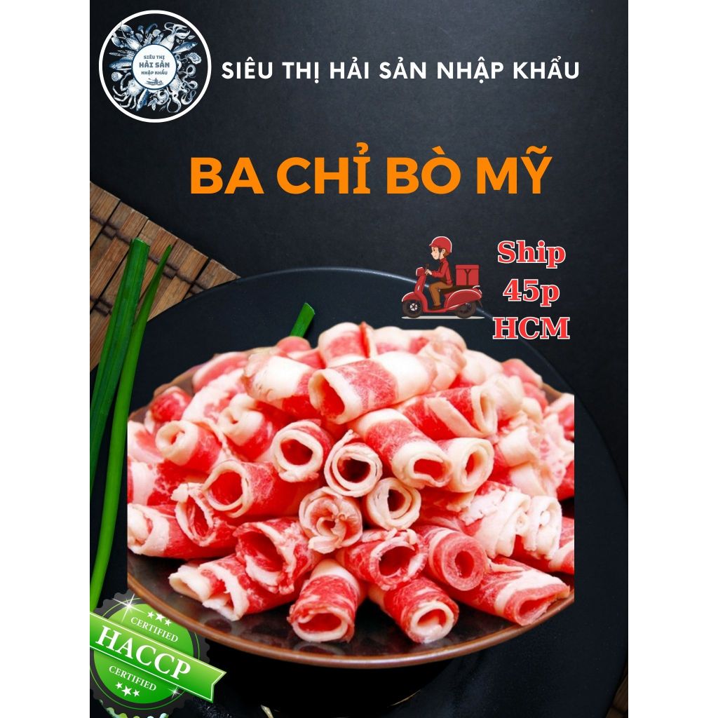 HỎA TỐC - BA CHỈ BÒ MỸ CUỘN KHAY 500G