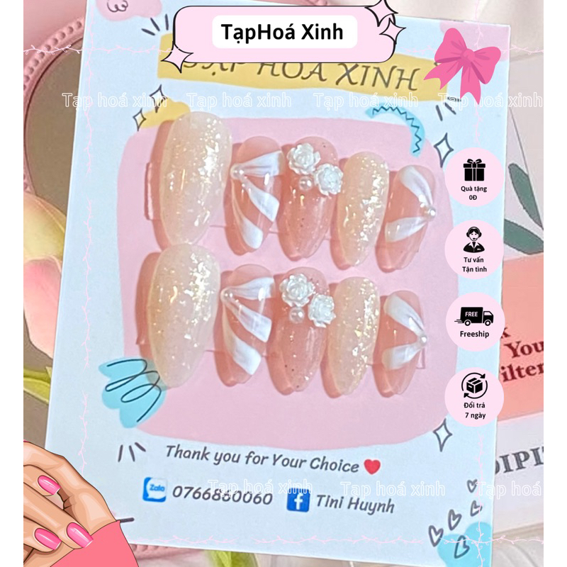 🌷Nailbox thiết kế nhũ thạch bling, móng úp thiết kế 🌷